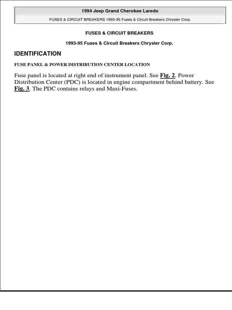 1994 jeep grand cherokee fuse box diagram