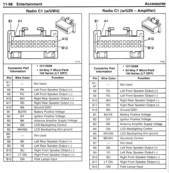 2000 chevy silverado speaker wire diagram