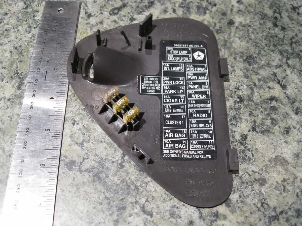 2000 dodge durango fuse box diagram