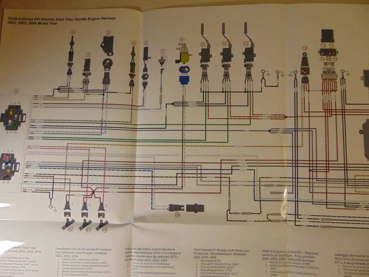4 stroke mercury outboard wiring diagram schematic
