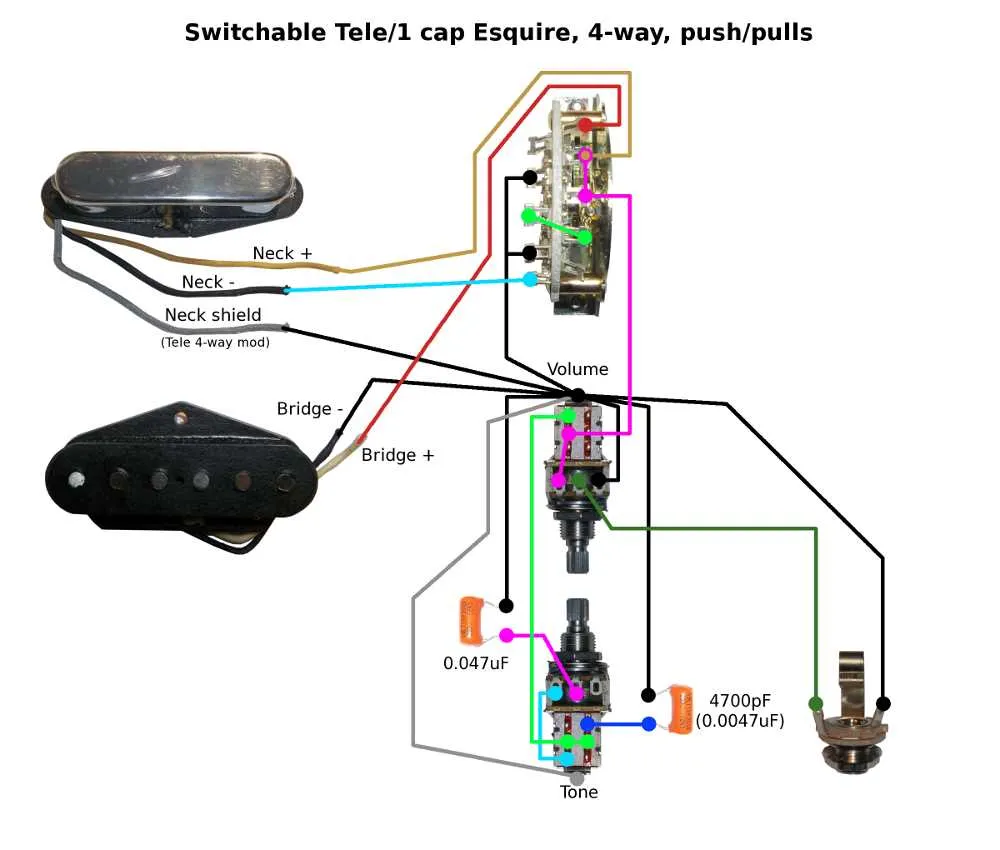 4 way telecaster wiring diagram