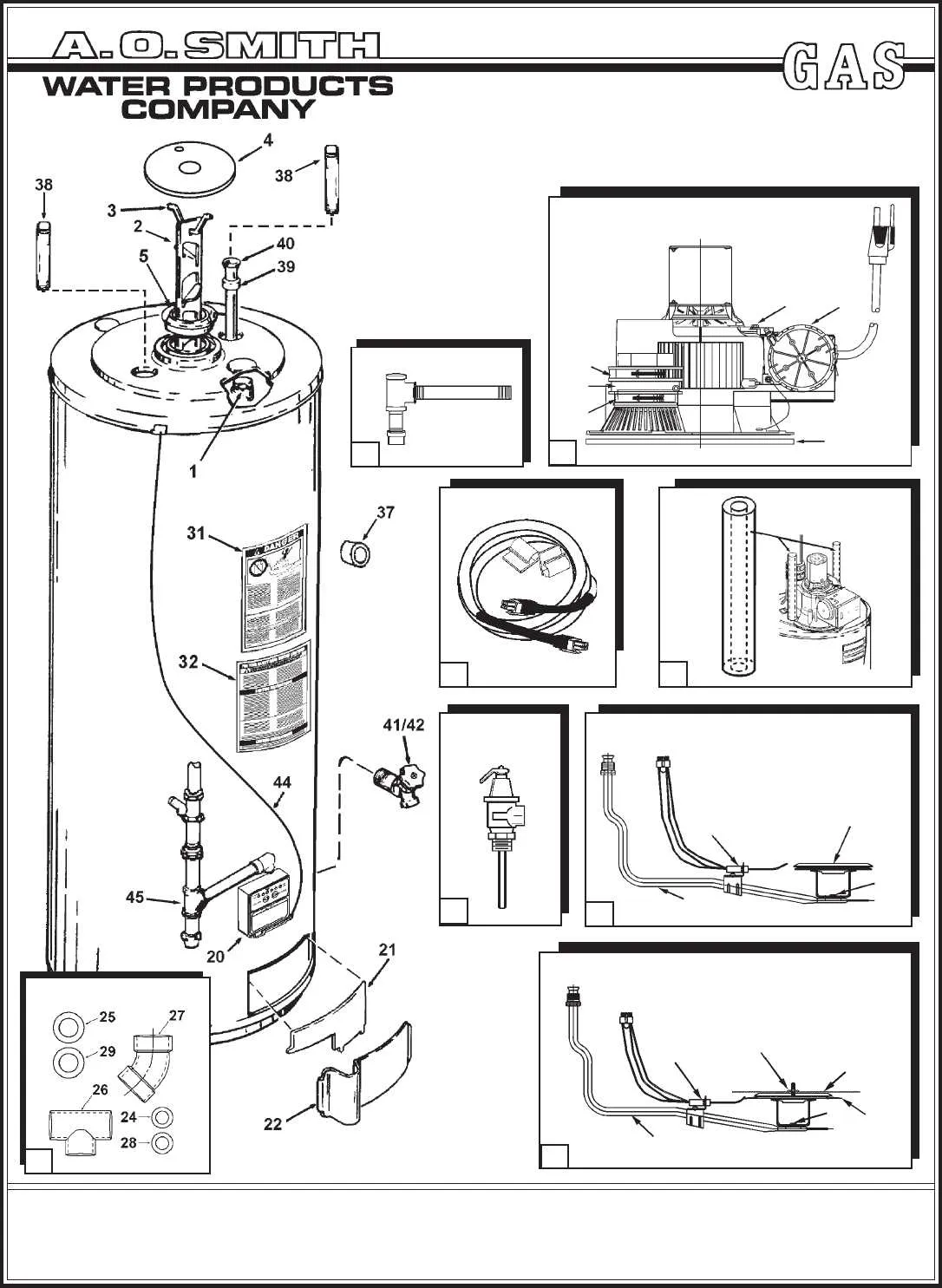 hot water heater parts diagram