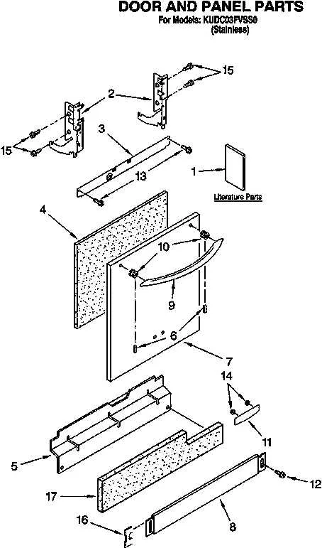 kitchenaid dishwasher parts diagram