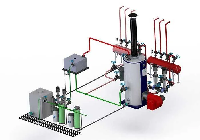 piping diagram of a boiler