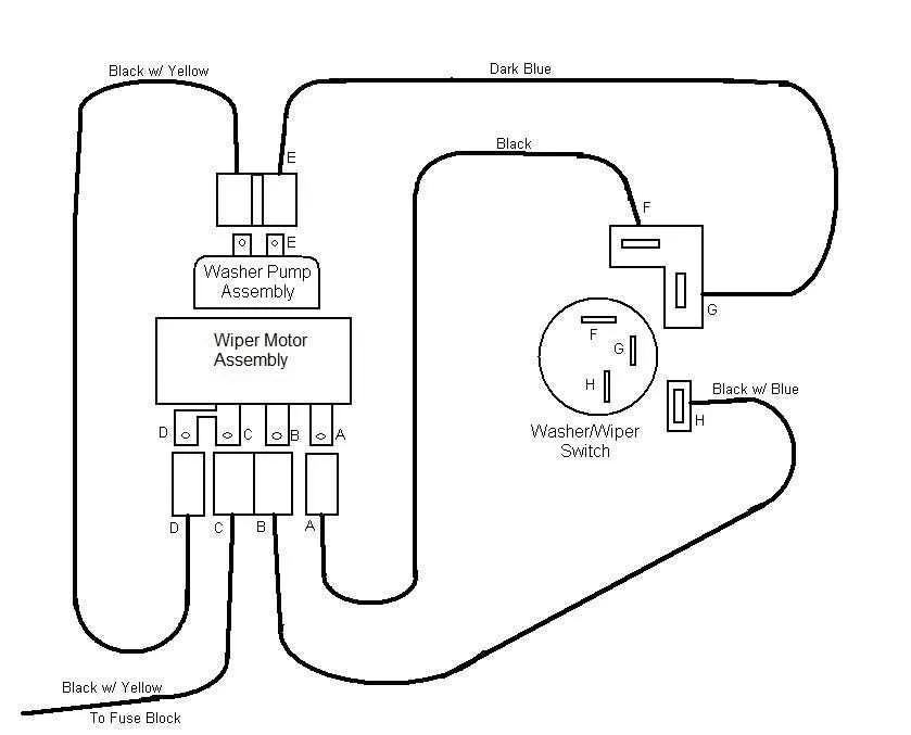 wiper motor connection diagram