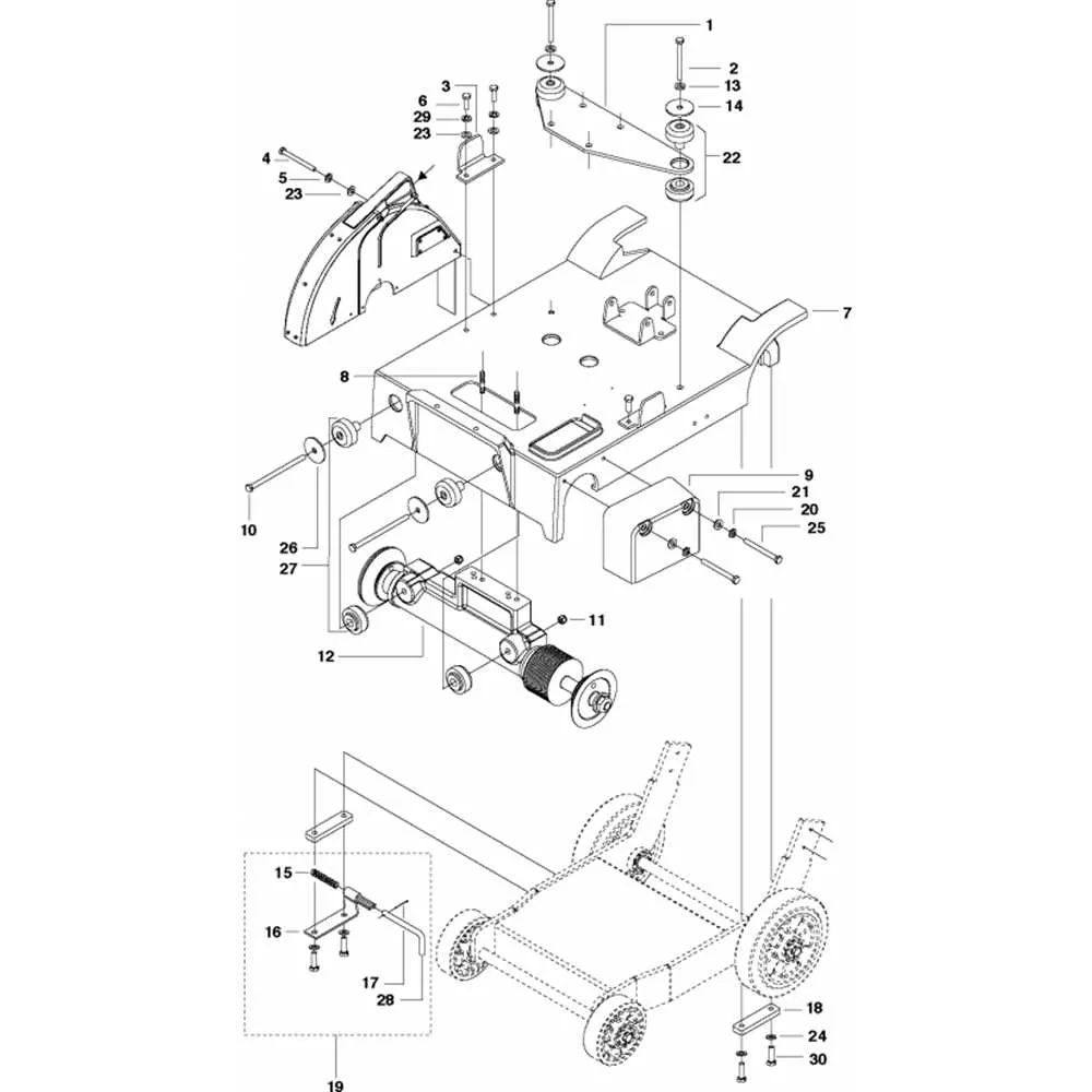 husqvarna z246 drive belt diagram