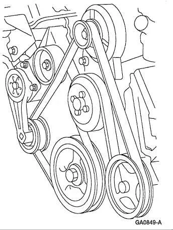 ford 4.6 belt diagram without ac