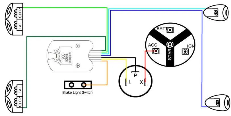 combined brake and turn signal wiring diagram