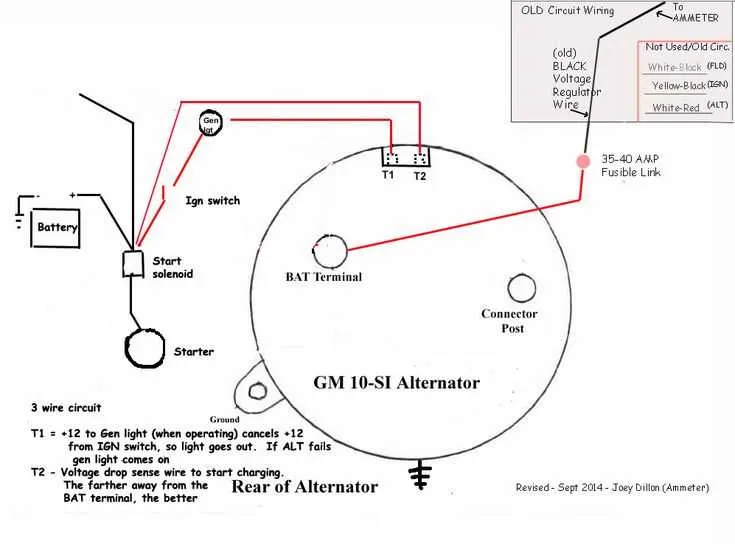 delco remy 3 wire alternator wiring diagram