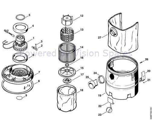 diagram of motor for vac
