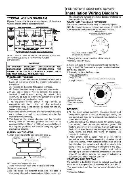 fire detector wiring diagram