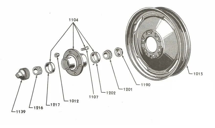 diagram of front wheel assembly