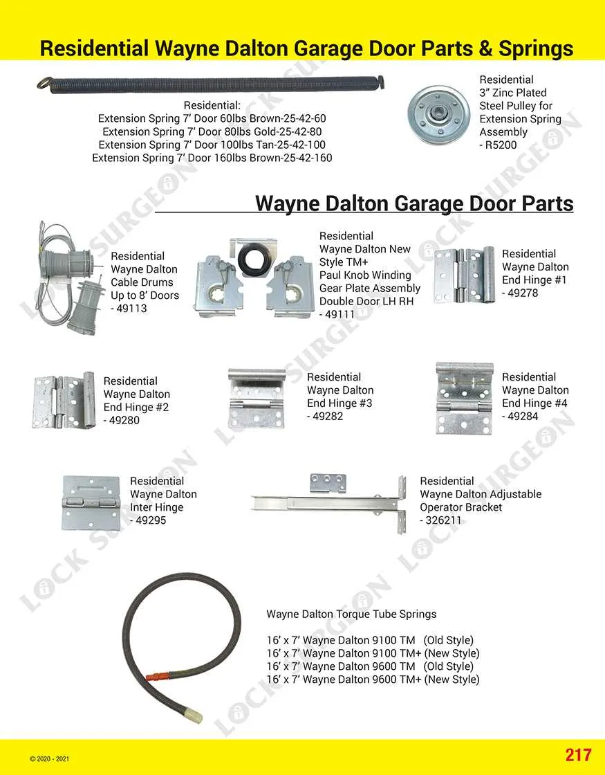 garage door extension spring diagram