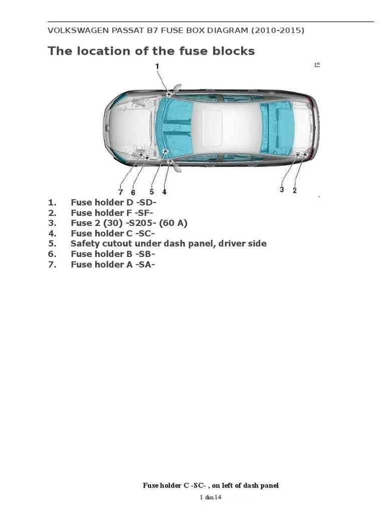 2013 VW Beetle Fuse Box Wiring Diagram