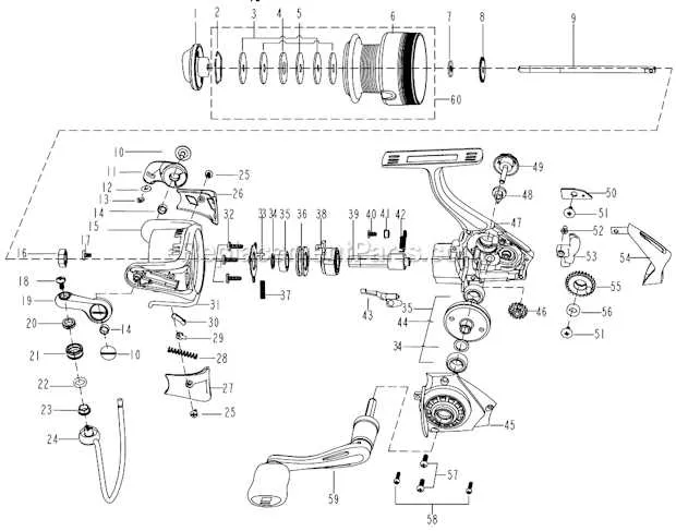 diagram fishing reel parts diagram fishing reel parts
