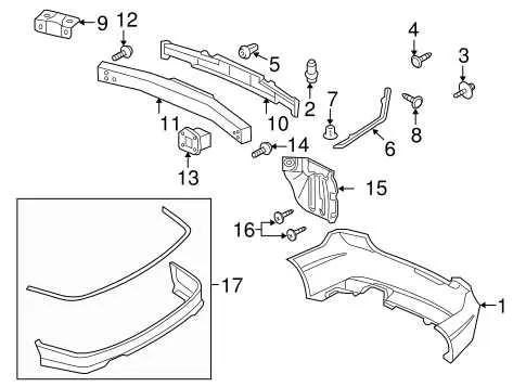 honda civic 2008 ex coupe rear suspension diagram