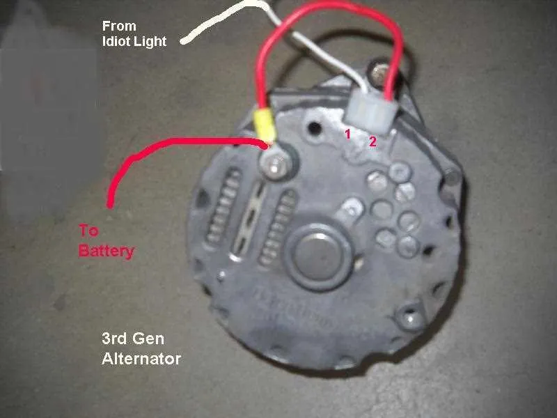 350 chevy alternator wiring diagram