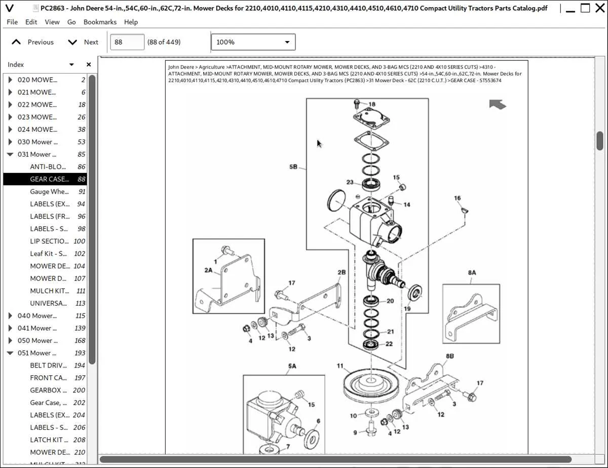john deere 54 inch mower deck diagram john deere 54 inch mower deck diagram