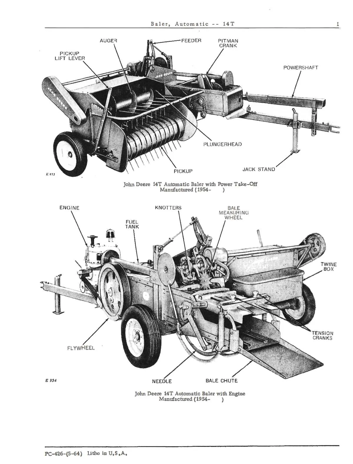 john deere sb14 parts diagram