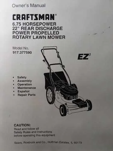 craftsman 917 parts diagram