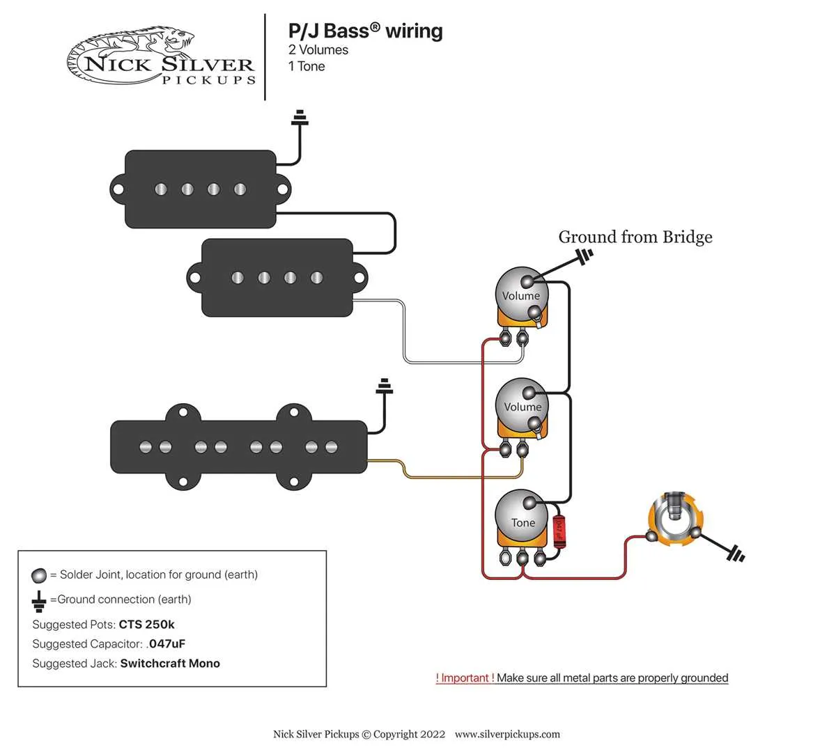 bass guitar wiring diagram