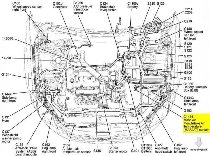layout ford focus engine diagram