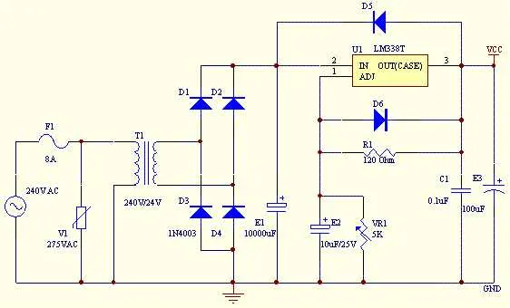 circuit diagram for power supply