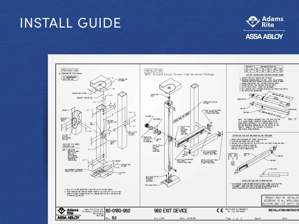 panic bar parts diagram