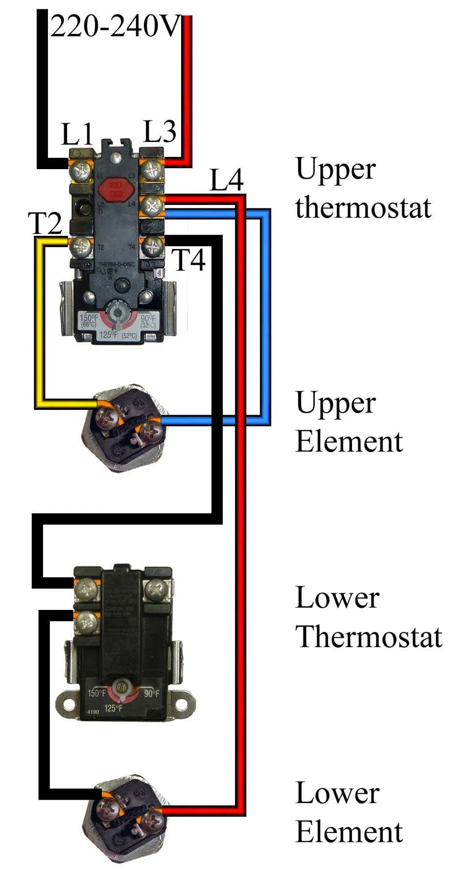 rheem water heater wiring diagram
