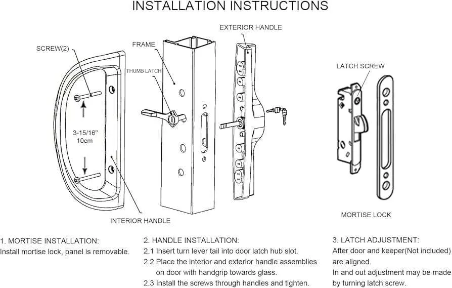 door lock parts diagram