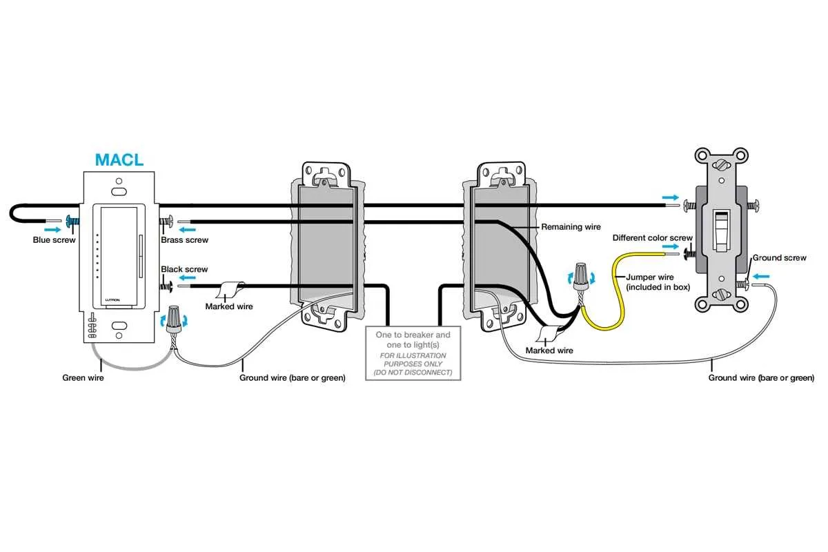 single pole dimmer switch wiring diagram