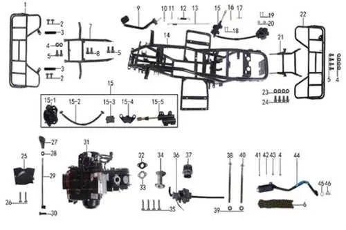 taotao 125cc atv parts diagram