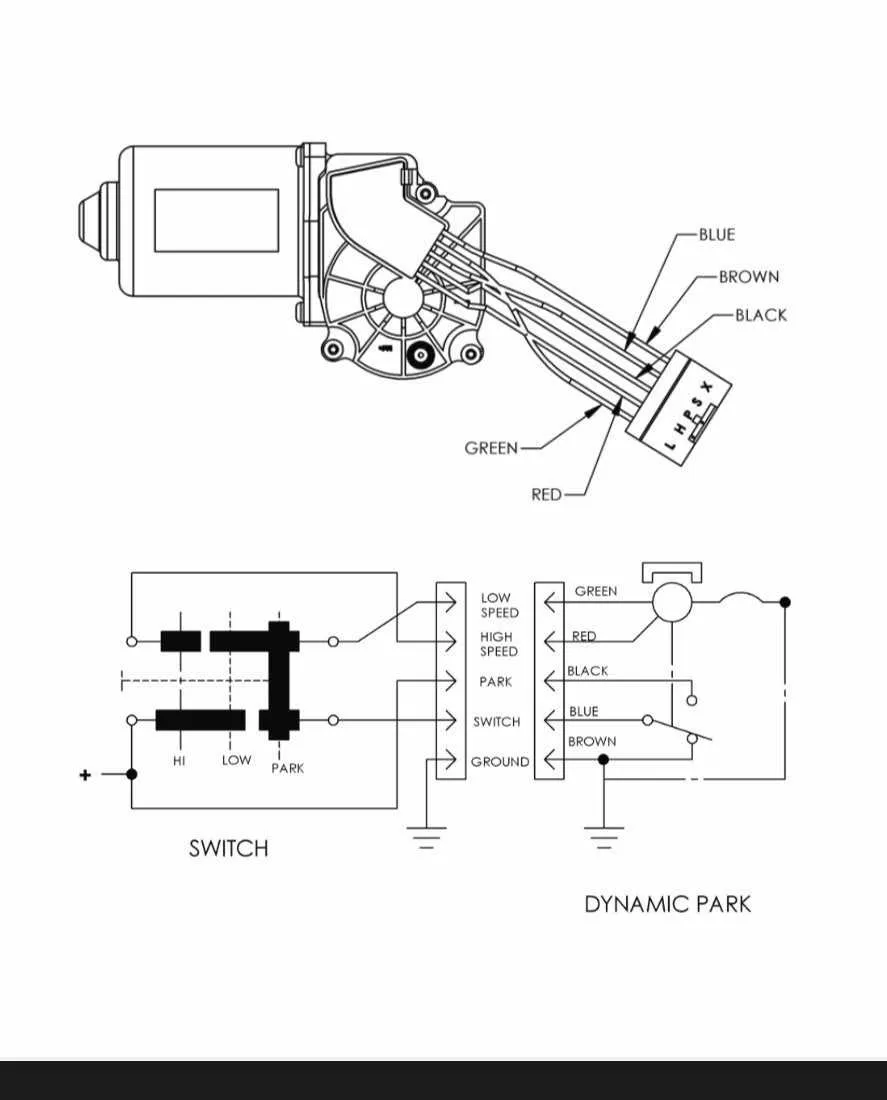 wiper motor connection diagram