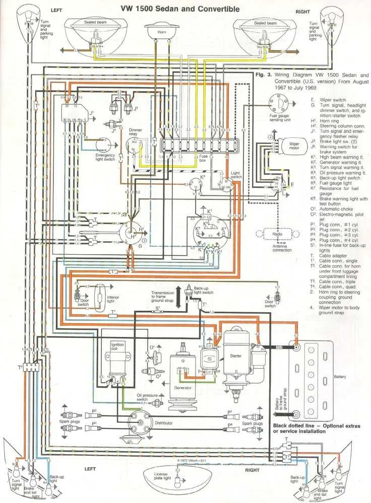 1969 vw beetle wiring diagram