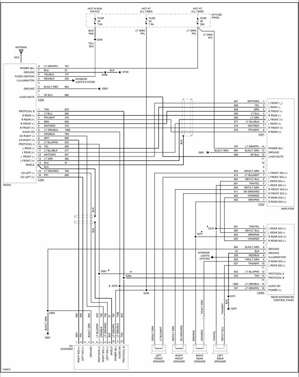 2000 ford mustang radio wiring diagram