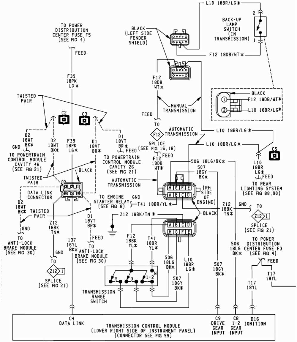 Components of a Jeep XJ engine wiring harness: