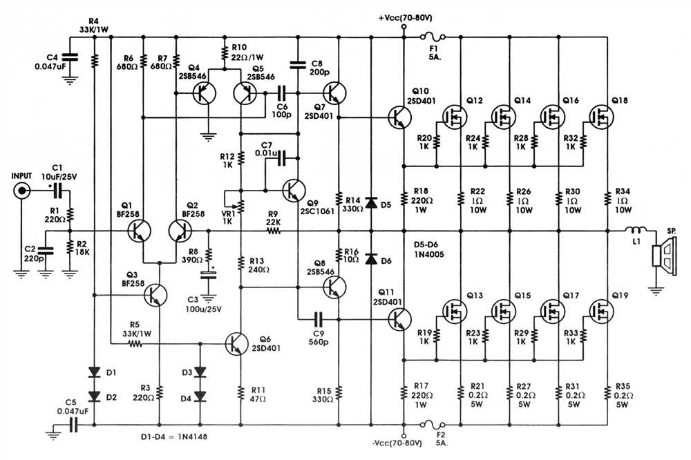 Speaker amplifier circuit diagram